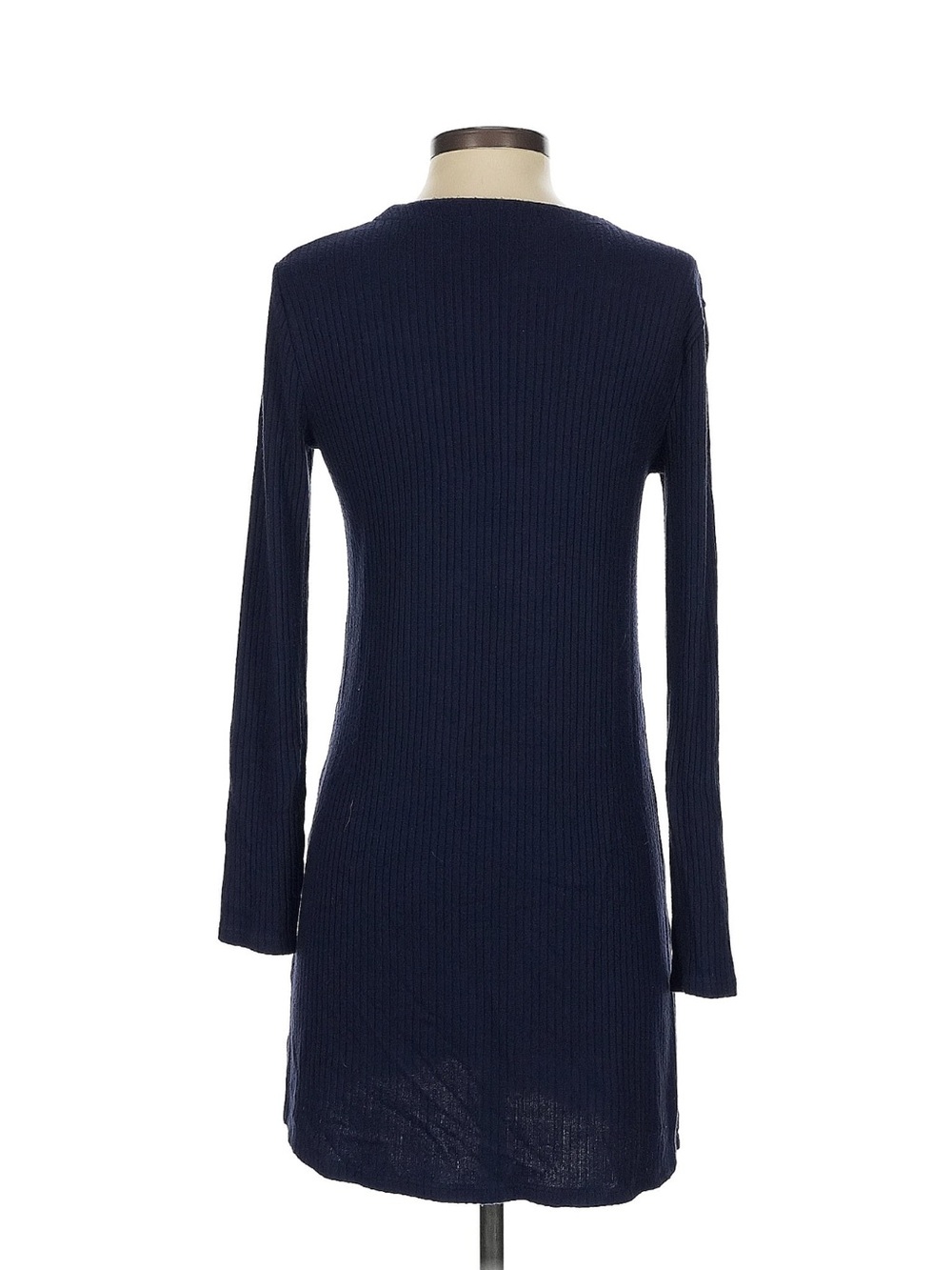 Reformation Agatha Navy Ribbed Button-Front Mini Dress - Picture 5 of 10